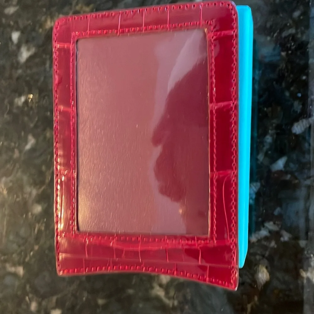 NEVER USED Tiffany & Co. Red Crocodile Card case - Picture 1 of 5